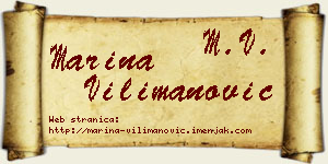 Marina Vilimanović vizit kartica